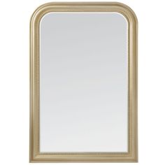 a gold framed mirror on a white background