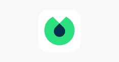 an app icon with water drop on the bottom and green leaves in the top right corner