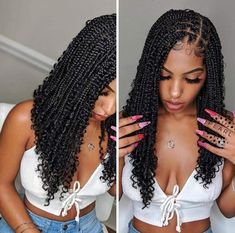 Boho Knotless, Full Lace Frontal, Short Box Braids Hairstyles, Goddess Braids Hairstyles, Faux Locs Hairstyles, African Hair Braiding Styles, Box Braids Hairstyles For Black Women, Braids Hairstyles Pictures, Braided Wigs