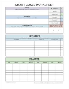 the smart goal worksheet is an excellent way to help students learn how to use it