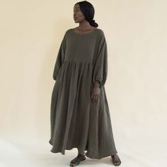 Oversized Dress - Hackwith Design House Oversized Dress, Eco Friendly Fashion, Viscose Fabric, Balloon Sleeves, Design House, S Models, Every Woman, Oversized Fits, Linen Fabric