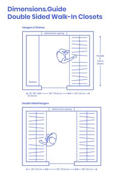 the instructions for how to use a double sided walk - in closet