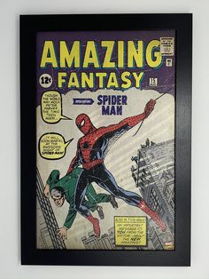 the cover to amazing spider - man comics, which is featured in an old comic book