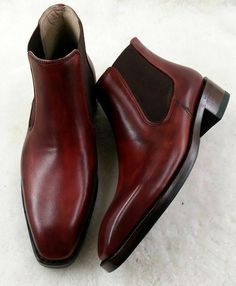 Chelsea Leather Boots, Men Leather Boots, Boots Chelsea, Suede Leather Shoes, High Ankle Boots, Mens Boots Fashion, Italian Shoes, Chelsea Boot, Handmade Shoes