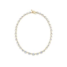 Once thought to be moonlight captured magically in solid form, Blue Moonstone has its own inner glow. The 18K Blue Moon Oval Eternity Necklace finds our signature gem combined with diamonds in a simple, elegant design. Easy to wear on its own or layered, this timeless necklace will become one of your jewelry essentials Eternity Necklace, Inner Glow, Blue Moonstone, Jewelry Essentials, High Jewelry, Blue Moon, Round Brilliant Cut Diamond, Brilliant Cut Diamond, Gemstone Colors