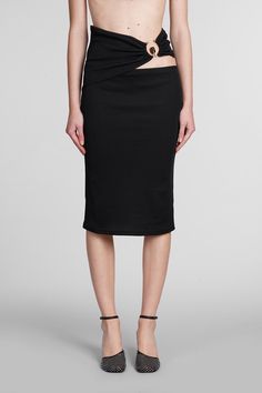 Skirt in black polyester, high waist, asymmetrical cut, cut out detail, stone detail, ribbed knit, straight hem, 96% polyester, 4% spandex, Made in VietnamGender: WomenMaterial: POLYESTERColor: BlackMade in: ImportedProduct ID: 400424_24014516*Import tax/duty will be calculated at checkout (If applicable) Asymmetrical Cut, Christopher Esber, Top Designer Brands, High End Fashion, Exclusive Collection, Fashion Item, Ribbed Knit, Vietnam, Tops Designs