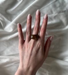 Welcome! :)  🌿 Details Below: Dome ring with a smooth and shiny finish. Cute and trendy ring for any occasion! US size: approx. 7-7.5 Material: Acrylic -This listing is for 1 ring. ✨ How to Care for your Jewelry: Protect your jewelry by keeping it dry and away from the sun. I also recommend storing your jewelry in a secure area! ✈️ Ships same day or next day - I am not responsible for your package after it ships. All packages are shipped with USPS.  Please feel free to reach out to me with any Everyday Open Crystal Ring, Trendy Everyday Dome Ring, Trendy Crystal Promise Ring, Trendy Round Crystal Promise Ring, Modern Brown Ring Jewelry, Minimalist Brown Rings For Gifts, Trendy Hypoallergenic Brown Jewelry, Trendy Brown Hypoallergenic Jewelry, Modern Brown Rings For Gifts