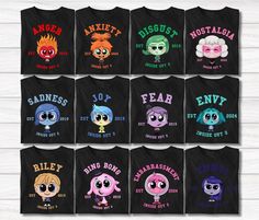 the powerpuff girls t - shirts are available in many colors and sizes, including black