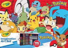 PRICES MAY VARY. POKÉMON IMAGINATION ART SET: This Pokémon themed case features 115 art pieces including: 56 Crayons, 15 Short Colored Pencils, 28 Washable Markers, and 15 Pokemon Coloring Pages. POKÉMON CHARACTERS: Fans of the Pokémon Trading Card Game, and animated series will love this themed art set featuring their favorite Pokémon Partners on the art case and coloring pages. GREAT FOR TRAVEL: Portable and organized storage so kids can take Pikachu, Charmander, and all their favorite Crayola Crayola Art, Imagination Art, Pokémon Art, Pokemon Gifts, Pokemon Toy, Coloring Supplies, Pokemon Coloring Pages, Pokemon Coloring, Washable Markers