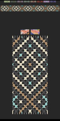 an image of a rug made out of different colors and patterns on black background with text