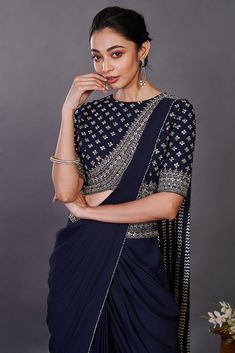 Explore Designer Saree Studio Online | Pernia's Pop-up Shop 2022 Simple And Unique Blouse Design, Sarees Modern, Saree 2023, Modern Sarees, Saree Wearing Styles, Fashionable Saree Blouse Designs, Wedding Blouse Designs, Ladies Blouse Designs, Saree Designs Party Wear