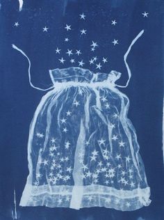 a drawing of a dress with stars on it