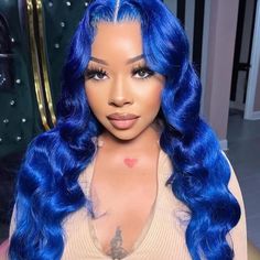 Hair Material: 100% Human Hair, 10A Grade, No Really Shedding, No Tangle, No Bad Smell.Hair Color: BlueWig Density: 150% DensityHair Length: 12 inch -28 inch are availableWig Cap Size/ Circumference:21.65-22.5inchTexture: Body Wave Hair, Natural Hairline, Soft, Comb Easily, Can Re-style and Color well.Lace Net: Swiss lace, 13*4 Lace, HD Transparent Color, Pre-plucked with Baby Hair, Natural HairlinePack: 1 Piece Blue Color Body Wave Hair 13*4 Lace Front Wig Blue Lace Front Wig, Buy Wigs, Color Rubio, Blue Wig, Human Virgin Hair, Colored Wigs, Hair Color Blue, Body Wave Wig, Body Wave Hair