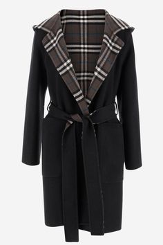 Wool | 100% wool Burberry Duffle Coat, Luxury Wool Outerwear With Double-breasted Button, Luxury Wool Outerwear With Double-breasted Button Fastening, Burberry Coats & Jackets, Double-breasted Wool Houndstooth Outerwear, Reversible Coat, Rick Owens Jacket, Car Coat, Burberry Women