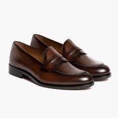 Men's Lincoln Penny Loafer In Brown 'Rich Mahogany' Leather - Thursday Black Shoes Men Casual, Thursday Boot Co, Men Nike Shoes, Spectator Shoes, Thursday Boots, Penny Loafers Men, Black Shoes Men, Shoes Drawing, Mens Nike Shoes