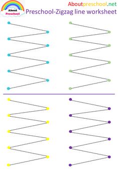 the worksheet for preschool - zigzag line worksheet