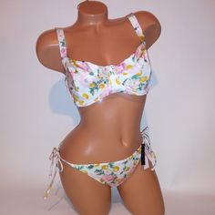 Victoria Secret Swim Bikini 34ddd Top Medium Bottom String Tie Lemons White Yellow Green Sling Cup Underwire New With Tags *Bundle To Save Chavonne11 041624 White Padded Swimwear For Spring, Fitted Victoria's Secret Swimwear For Spring, Yellow Underwire Swimwear For Spring, Victoria's Secret Fitted Swimwear For Spring, Victoria's Secret Yellow Swimwear For Vacation, Fitted Yellow Victoria's Secret Swimwear, Victoria's Secret Fitted Yellow Swimwear, Victoria's Secret Yellow Beachwear, Victoria's Secret Yellow Beachwear Swimwear