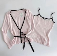 Pink Cami Top, Cardigan Set, Estilo Chic, Looks Style, Cami Top, Cute Tops