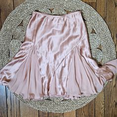 Max Studio 100% Silk Midi Skirt Size M New With Tags Dusty Pink/Rose Color Super Flowy Side Zip 15" Waist 28" Length Pink Rose Color, Silk Midi Skirt, Max Studio, Rose Color, Dusty Pink, Pink Rose, Side Zip, Midi Skirt, The 100