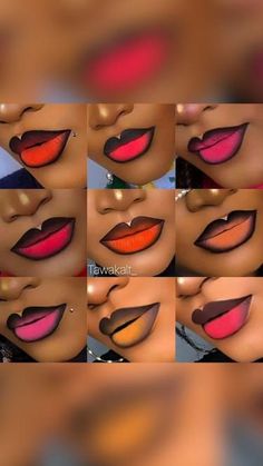 Lipsticks, lip gloss , lip colors ideas and inspiration for your next makeup look. Full Lips Makeup, Maquillage Yeux Cut Crease, Glossy Lips Makeup, Lips Gloss, Eyebrow Makeup Tutorial, Lip Art Makeup, Makeup Order, Learn Makeup, Lipstick Tutorial