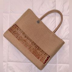 Nwot! Classic The Sak From Nordstrom. Beautiful Knit Woven Structured Handbag. Fully Zips Closed Along Top, Has Inside Zipper Pouch. Bag Can Stand Alone, Has Some Weight To It. Thick Handles. Quality Handbag. Perfect For Your Next Beach Trip Or Coastal Vacation Or Cruise! 13” X 10” X 5” Summer Beige Crochet Bag With Top Carry Handle, Beige Summer Crochet Bag With Top Carry Handle, Sand Colored Tote Beach Bag For Everyday Use, Sand-colored Tote Bag For Shopping, Sand-colored Rectangular Bag For Everyday Use, Sand Color Tote Shopping Bag, Rectangular Neutral Straw Bag With Handles, Neutral Rectangular Straw Bag With Handles, Beige Rectangular Beach Bag For Everyday Use