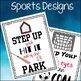 the front cover of sports designs's book, step up in park and go