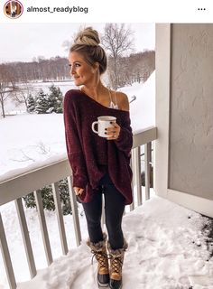 Outfits With Sperrys, Hot Mom Style, Mom Style Winter, January Outfits, Snow Day Outfit, Wine Sweater, Sticky Bra, My Wardrobe