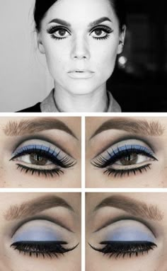 Twiggy Eyes - Retro Hair and Makeup Ideas That Will Transport You to Another Era - Photos Twiggy Eyes, Grafik Eyeliner, Klasik Hollywood