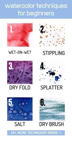 watercolor techniques for beginners to learn how to use them in your art project