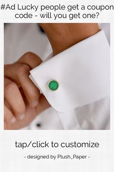 Lucky Green Four Leaf Clover Men's Irish Cufflinks - tap/click to get yours right now! #Cufflinks #irish, #clover, #shamrock, #wedding, #st Mens Lucky Gold, Silver Lucky Bracelet For Men, Four Leaf Clover Wedding, Elegant Green Cufflinks For Formal Occasions, Shamrock Wedding, Four Leaf Clover Locket, Irish Clover, Lucky Green, Four Leaves