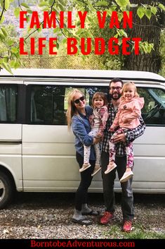 family van life budget with text overlay