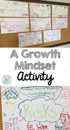 a growth minds activity for kids to do on the wall with their name and pictures