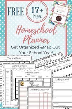 the free homeschool planner is shown