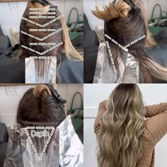 🎥 Foilayage Technique (No Rootmelt Needed) ✨Working up the head alternate between horizontal and “V” sections. Bring the highest point of … | Instagram Partial Foilayage, Hair Dye Techniques, Hair Color Placement, Sunkissed Look, Kenra Color, Violet Shampoo, Wedding Hair Colors, Undercut Long Hair