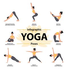 yoga poses for beginners to do in the morning or night, with text overlaying