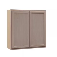 a cabinet with two doors on the front and one door open to reveal an empty space