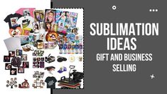 the words sublimation ideas gift and business selling