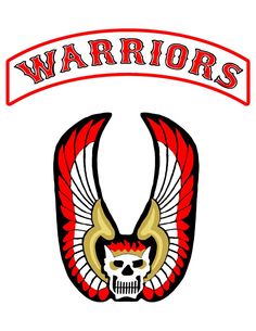 the logo for warriors with a skull and wings