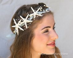 Starfish Crown, Beach Wedding Headpiece, Mermaid Costume Headband, Wedding Headpiece, Halloween Costume Beach Wedding Headpieces, Mermaid Halloween Costumes, Mermaid Parade, Mermaid Halloween, Mermaid Crown, Wedding Headdress, Beach Wedding Hair, Headband Wedding, Mermaid Costume