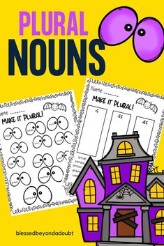 #plural nouns worksheets, #singularandpluralnounsworksheet, #halloweenworksheetsfree #halloweenworksheetsfreeprinta 3rd Grade Halloween Worksheets Free, Plural Noun Activities, Regular Plural Nouns Worksheet, Halloween Noun Activities, Teaching Plural Nouns, Halloween Grammar Activities, Irregular Plural Nouns Activities, Irregular Plural Nouns Worksheet, Plural Nouns Activities