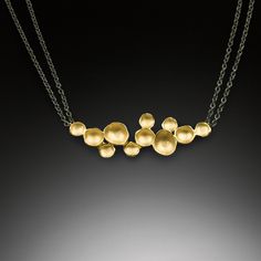 Gold & Silver Necklace - This necklace is crafted in 18k gold vermeil with a 17L oxidized sterling silver chain and handmade infinity clasp. Designer Pendants, Skull Jewelry Women, Cloud Pendant, Sculpted Jewelry, Gold Silver Necklace, Soldered Jewelry, Sarah Richardson, Silver Clay, Jewelry Board