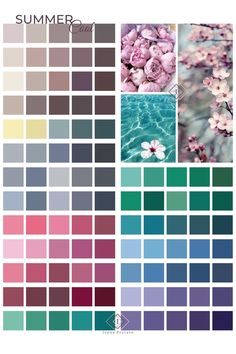 the color scheme for summer is shown here