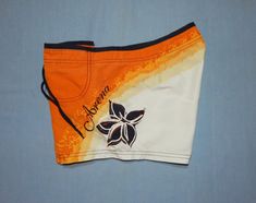 "AMAZING WOMEN'S BEACHWEAR SURFING SHORT SHORTS. AUTHENTIC ARENA SWIMWEAR. STYLED IN ITALY. GOOD CONDITION . WASHED AND SANITIZED. ORANGE AND WHITE MAIN COLORS. LABEL SIZE : XS / S .Please to better fit read the Measurements below . Waist 15.5 inch , 40 cm. Round Waist 30\". Lenght 9 inch , 23 cm. Washed and Sanitized We Post from Italy This is a PRIVATE SALE The Photos are Real of the Items I sell in this auction. IF YOU HAVE QUESTION PLEASE CONTACT ME BEFORE BIDDING NO RETURN" Fitted Tropical Shorts For Beach Season, White Swim Trunks For Vacation Beachwear, White Beachwear Swim Trunks For Vacation, Orange Beachwear Shorts For Beach Season, White Swim Trunks For Beach Party, White Beachy Swim Trunks For Vacation, White Surfing Shorts For Summer, Orange Short Swimwear For Vacation, White Surfing Shorts