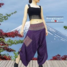 Cotton Women Harem Pantsyoga Pantssamurai Pantsmaxi - Etsy Thailand Cotton Palazzo Pants, Cotton Harem Pants, Boho Yoga