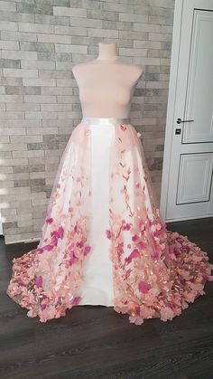 Detachable Wedding Skirt, Wedding Overskirt, Purple Flower Wedding, Bridal Skirt Separate, Wedding Train, Train Skirt, White Flower Wedding, Bridal Skirt, Stella Mccartney Dresses