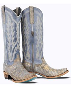 Lane Womens Skylight Tall Western Boots - Snip Toe , Blue Tall Western Boots, Womens Ariat Boots, Shyanne Boots, Tall Western Boot, Justin Boots Men, Justin Boots Womens, Equestrian Riding Boots, Boys Cowboy Boots, Kids Cowboy Boots