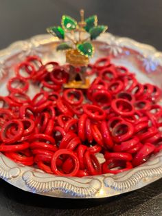 "Stunning \"Small RedBangles \" Ideal for worship , pooja, Lakshmi devi pooja, Gowri pooja and daily worship time and housewarming festivals & festivals too.  Set of  108 red small bangles.  Color - Red ** For Bulk orders pls message ** Note: Idol and plate in picture is not included. **All sales are final**" Lakshmi Puja, Diwali Puja, How To Make Garland, Lakshmi Devi, Bangle Box, Home N Decor, Diwali, Red Color, Worship