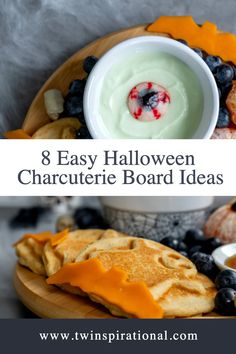 Halloween Charcuterie Board Easy Halloween Cheese Board, Halloween Chatcurie Board Ideas, Sweet And Salty Halloween Charcuterie Board, Chacutery Board Ideas Spooky, Halloween Skull Charcuterie Board, Key Lime Yogurt, Lindt Truffles, Spooky Snacks, Brunch Table