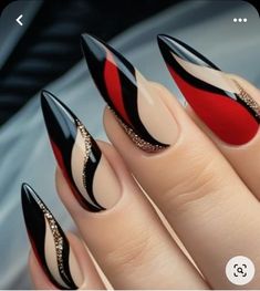 Unghie Sfumate, Latest Nail Designs, Fancy Nails Designs, Grunge Nails, Stiletto Nails Designs, Pretty Nail Art Designs, Nail Art Designs Videos, Fabulous Nails, Bling Nails