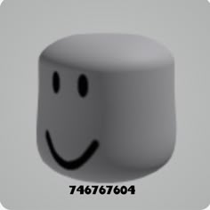 a white object with a smiley face drawn on it's side and the caption says, 7467704